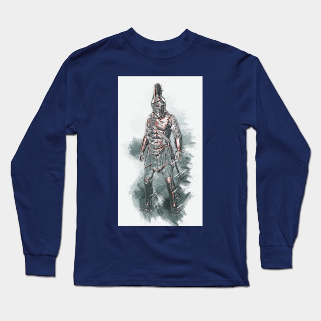 Spartan Hoplite Long Sleeve T-Shirt by ErianAndre